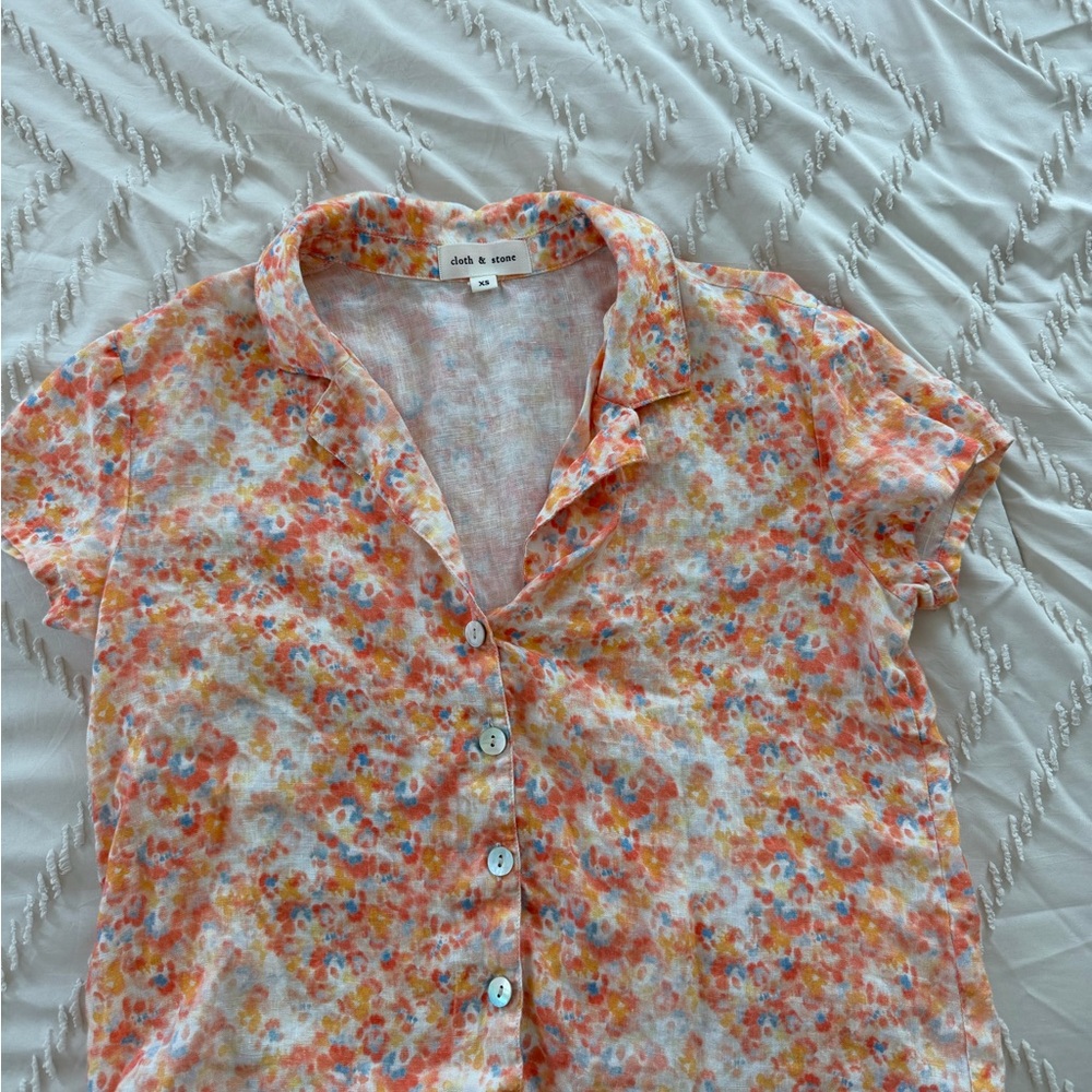 Cloth & Stone Multicolor Floral Shirt